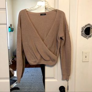 SHEIN Crossover Sweater